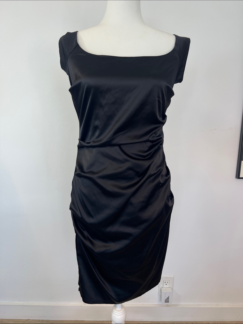 Rubber Ducky Classic Black Sheath Dress - Elegant Square Neck